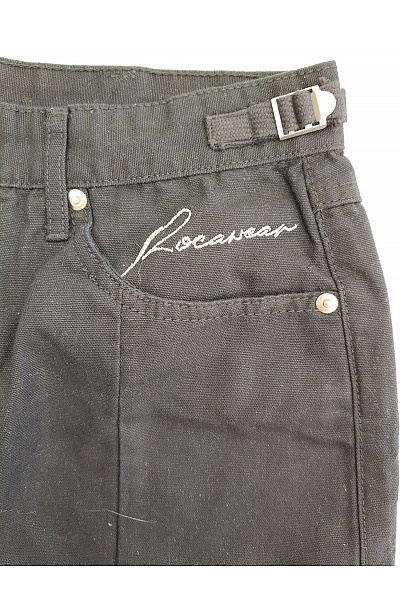 ROCAWEAR Černé bavlněné kalhoty s vysokým pasem Velikost US S | ROCAWEAR | obrázek 2