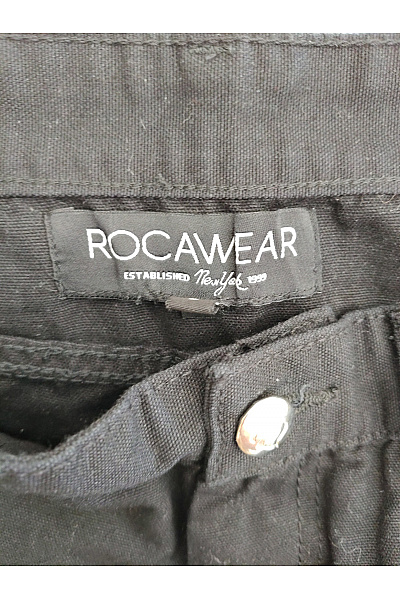 ROCAWEAR Černé bavlněné kalhoty s vysokým pasem Velikost US S | ROCAWEAR | obrázek 7
