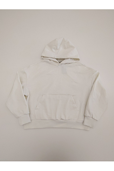 URBAN CLASSICS Bílá Bavlněná Oversized Mikina S Kapucí A Klokaní Kapsou Velikost S