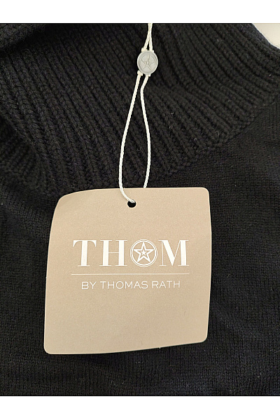 THOM By Thomas Rath Černý dámský rolák pletený pulovr Velikost DE 38 | THOM By Thomas Rath | obrázek 6