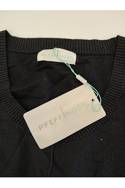 PFEFFINGER Černý pletený pulovr s netopýřími rukávy a třpytivými detaily Vel. EU 38 | PFEFFINGER | obrázek 7