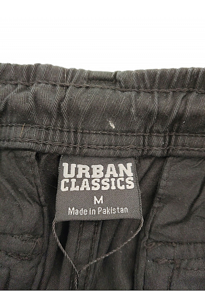 URBAN CLASSICS Pánské černé bavlněné jogger kalhoty s kapsami Velikost M | URBAN CLASSICS | obrázek 5