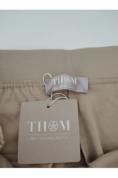 THOM By Thomas Rath Béžové široké kalhoty s vysokým pasem a kapsami Velikost DE 23 | THOM By Thomas Rath | obrázek 5