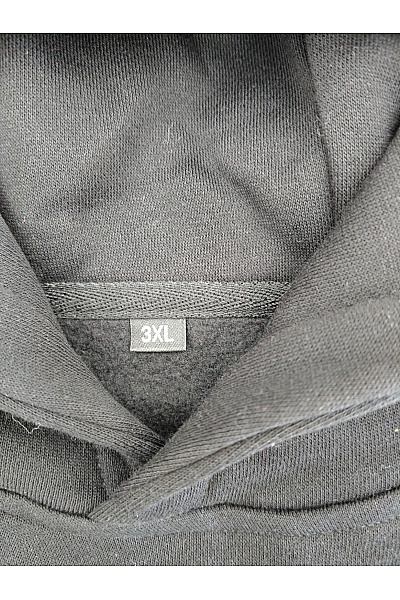 Černá bavlněná oversized mikina s kapucí přes hlavu Velikost 3XL | Unimoda | obrázek 3