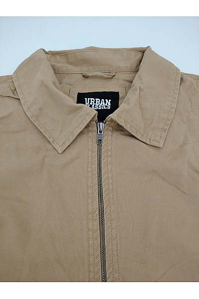 URBAN CLASSICS Pánská bavlněná bunda khaki se zipem Velikost L | URBAN CLASSICS | obrázek 3