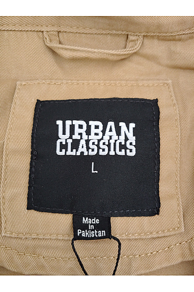 URBAN CLASSICS Pánská bavlněná bunda khaki se zipem Velikost L | URBAN CLASSICS | obrázek 7