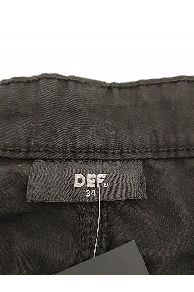 def Pánské černé bavlněné cargo kalhoty s kapsami Velikost 34 | def | obrázek 7