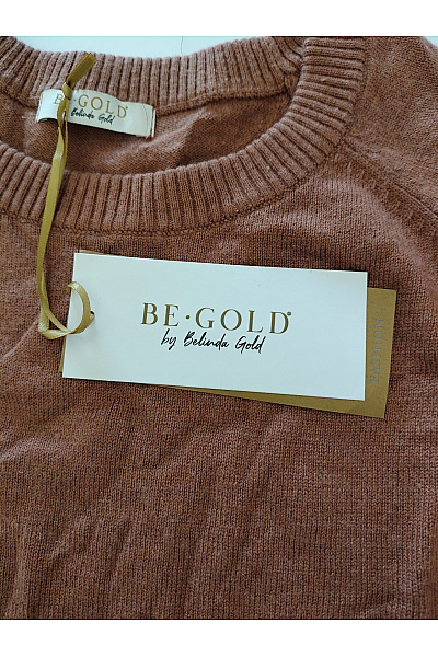 Belinda Gold Hnědý pletený pulovr přes hlavu basic Velikost EU 34 | Belinda Gold | obrázek 5