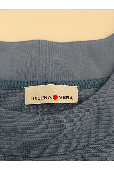 HELENA VERA Modrá dámská halenka s 3/4 rukávem a šněrováním Velikost DE 42 | HELENA VERA | obrázek 3