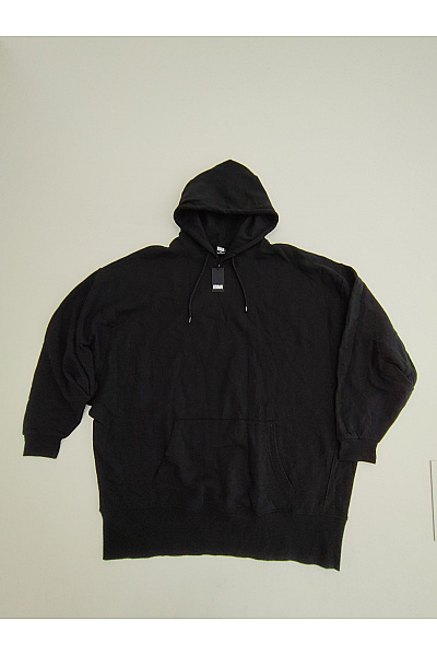 URBAN CLASSICS Dámská černá Bavlněná Mikina S Kapucí A Klokaní Kapsou Oversized Vel. XXL