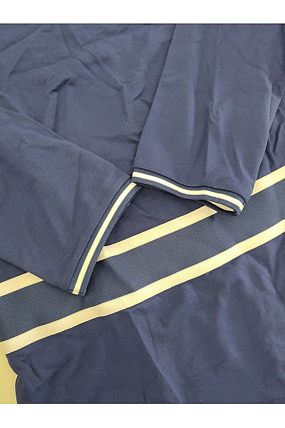 fiora blue Modré midi šaty s dlouhým rukávem elegantní Vel. DE 38 | fiora blue | obrázek 3