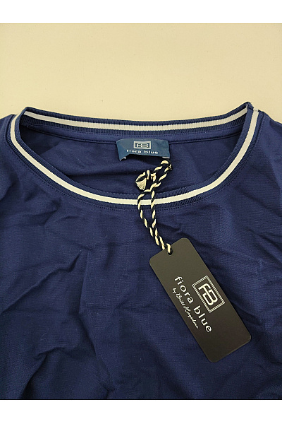 fiora blue Modré midi šaty s dlouhým rukávem elegantní Vel. DE 38 | fiora blue | obrázek 6