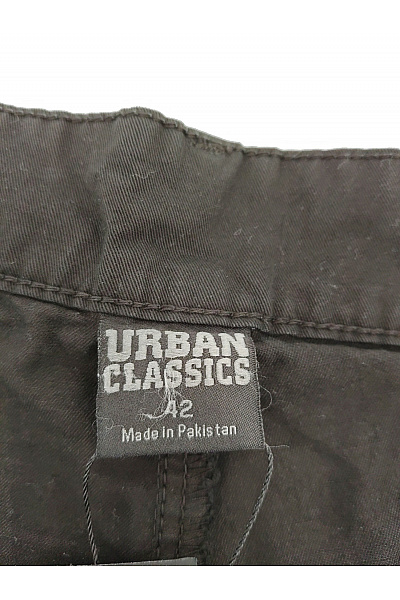 URBAN CLASSICS Pánské černé bavlněné cargo kalhoty s kapsami Velikost EU 42 | URBAN CLASSICS | obrázek 6