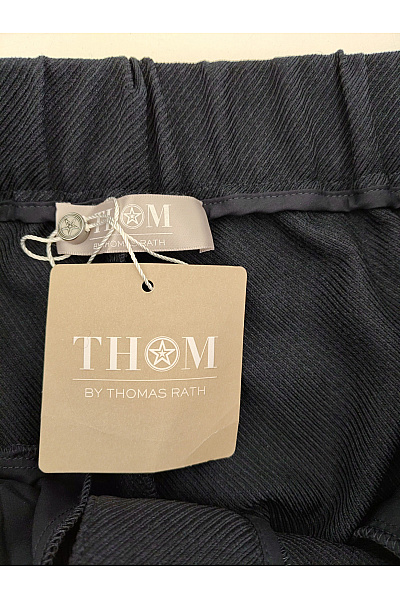 THOM By Thomas Rath Černé široké kalhoty s vysokým pasem a puky Vel. DE 42 | THOM By Thomas Rath | obrázek 5