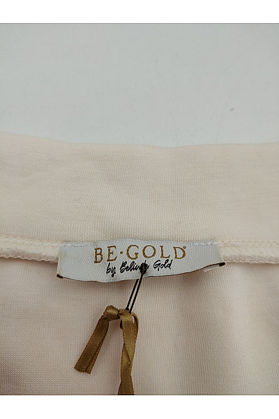Belinda Gold Béžové dámské tričko s dlouhým rukávem oversize basic Vel. DE 38 | Belinda Gold | obrázek 6