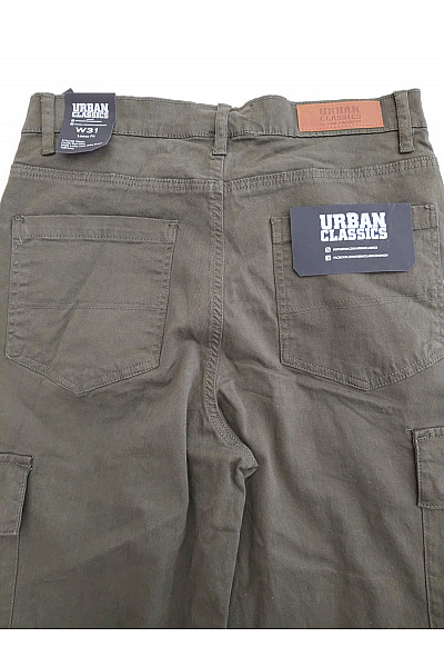 URBAN CLASSICS Khaki cargo kalhoty s kapsami bavlněné Velikost 31 | URBAN CLASSICS | obrázek 12