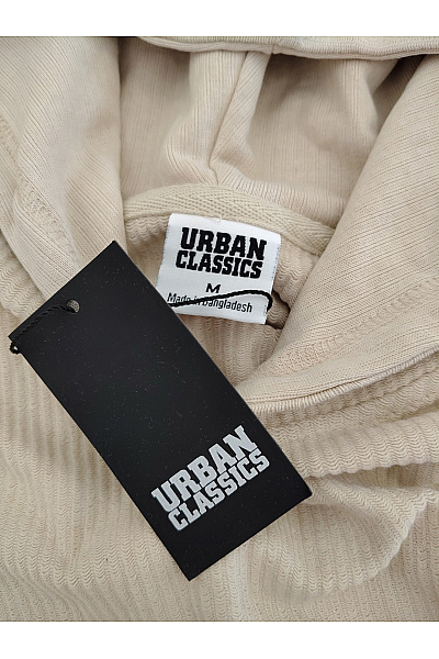 URBAN CLASSICS Béžová bavlněná mikina s kapucí a klokaní kapsou Vel. M | URBAN CLASSICS | obrázek 5