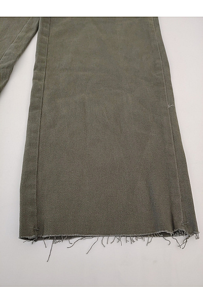 URBAN CLASSICS Khaki bavlněné široké kalhoty s vysokým pasem Vel. 27 | URBAN CLASSICS | obrázek 3
