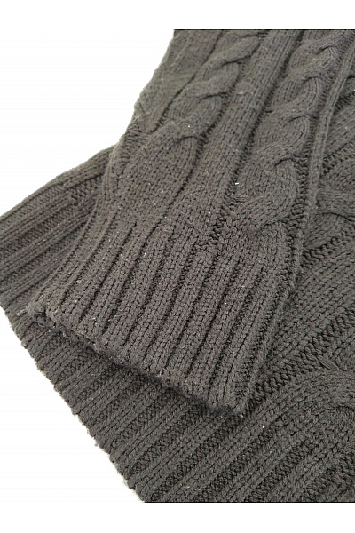 URBAN CLASSICS Černý pletený kardigan s copánkovým vzorem na knoflíky Vel. L | URBAN CLASSICS | obrázek 3