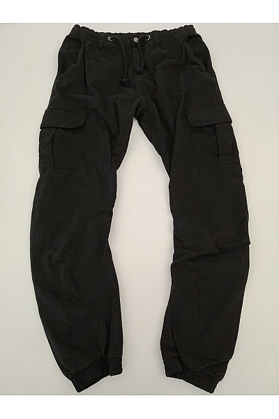 URBAN CLASSICS Pánské černé bavlněné cargo jogger kalhoty s kapsami Velikost L | URBAN CLASSICS | obrázek 2