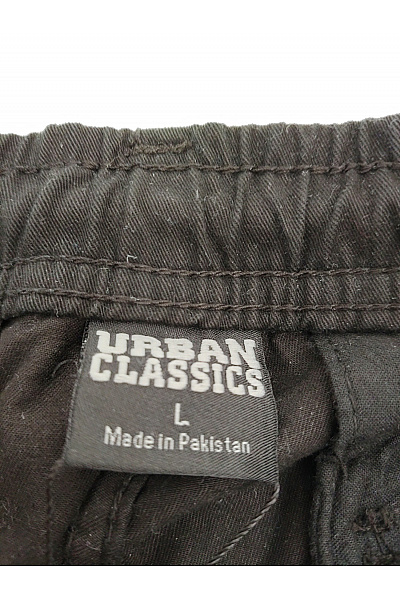 URBAN CLASSICS Pánské černé bavlněné cargo jogger kalhoty s kapsami Velikost L | URBAN CLASSICS | obrázek 6