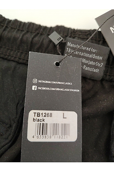 URBAN CLASSICS Pánské černé bavlněné cargo jogger kalhoty s kapsami Velikost L | URBAN CLASSICS | obrázek 7