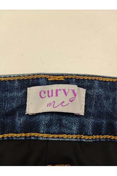 curvy me Dámské modré džíny s vysokým pasem rovné Vel. DE 42 | curvy me | obrázek 8