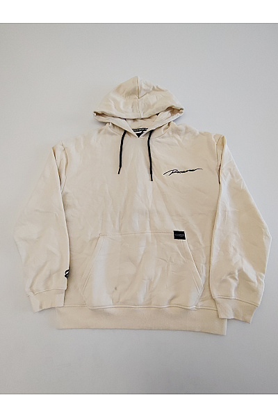 ROCAWEAR Béžová Bavlněná Mikina S Kapucí A Klokaní Kapsou Vel. M