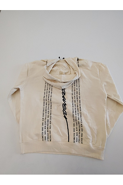 ROCAWEAR Béžová bavlněná mikina s kapucí a klokaní kapsou Vel. M | ROCAWEAR | obrázek 2