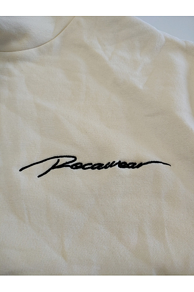 ROCAWEAR Béžová bavlněná mikina s kapucí a klokaní kapsou Vel. M | ROCAWEAR | obrázek 5