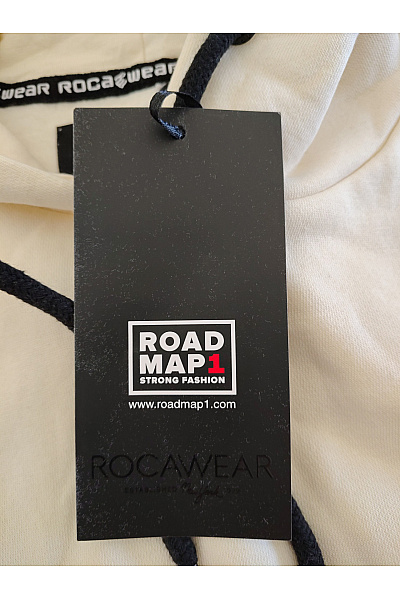 ROCAWEAR Béžová bavlněná mikina s kapucí a klokaní kapsou Vel. M | ROCAWEAR | obrázek 9