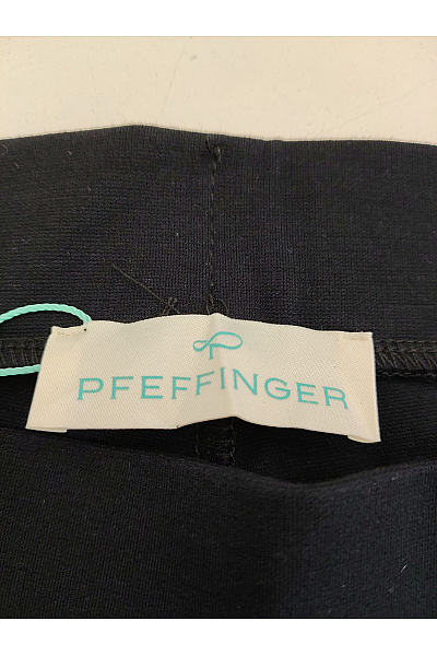 PFEFFINGER Černé společenské kalhoty s vysokým pasem a rozparkem Velikost DE 48 | PFEFFINGER | obrázek 10