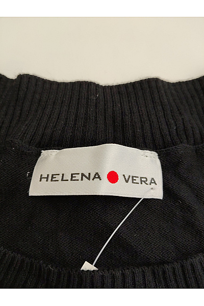 HELENA VERA Dámský černý pletený pulovr basic Velikost DE 54 | HELENA VERA | obrázek 6