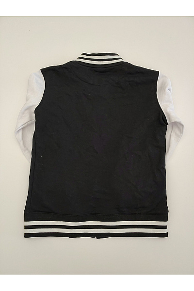 URBAN CLASSICS Černobílá bavlněná baseballová mikina bomber Vel. M | URBAN CLASSICS | obrázek 7