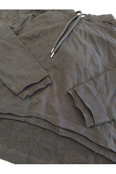 URBAN CLASSICS Dámská černá bavlněná mikina s kapucí crop Velikost XS | URBAN CLASSICS | obrázek 4