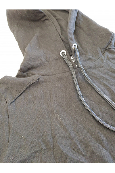 URBAN CLASSICS Dámská černá bavlněná mikina s kapucí crop Velikost XS | URBAN CLASSICS | obrázek 5