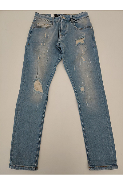 2Y PREMIUM Dámské modré skinny džíny s dírami Vel. 29 | 2Y PREMIUM | obrázek 2