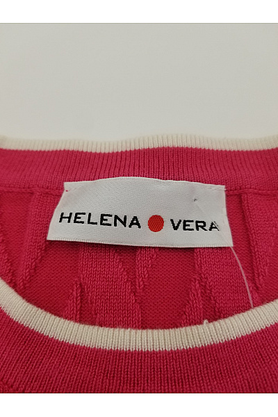 HELENA VERA Růžový pletený pulovr se vzorem Vel. DE 42 | HELENA VERA | obrázek 4