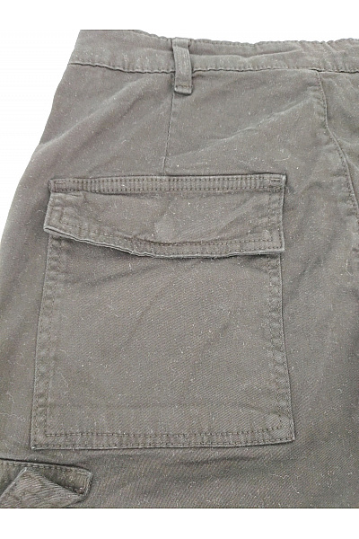 URBAN CLASSICS Dámské černé cargo kalhoty s širokými nohavicemi a kapsami Vel. 29 | URBAN CLASSICS | obrázek 9