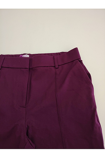 curvy me Fialové elegantní společenské kalhoty s puky Vel. DE 40 | curvy me | obrázek 3