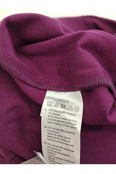 curvy me Fialové elegantní společenské kalhoty s puky Vel. DE 40 | curvy me | obrázek 6