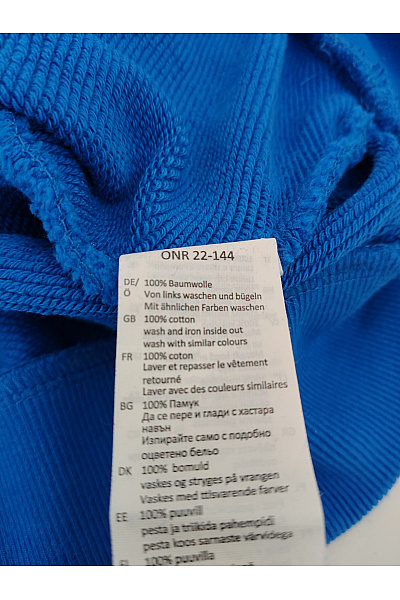 Modrá bavlněná oversized mikina s kapucí a potiskem Velikost 3XL | Unimoda | obrázek 7