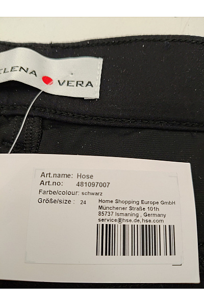 HELENA VERA Dámské černé bavlněné kalhoty s kapsami Vel. DE 24 | HELENA VERA | obrázek 7