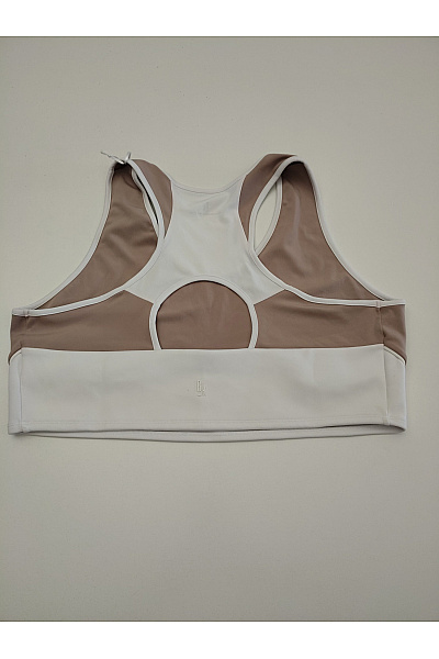 LEBEK Béžová sportovní podprsenka na cvičení fitness Vel. 48 | LEBEK | obrázek 5