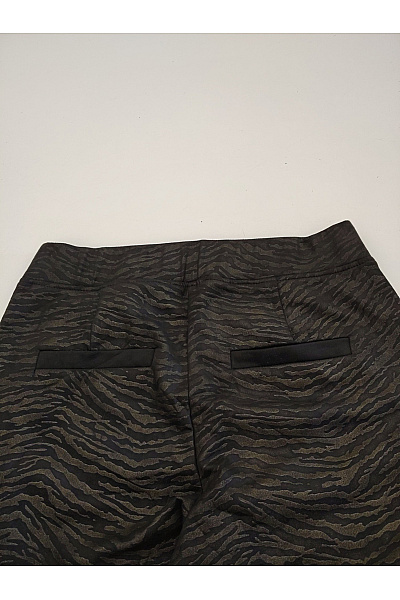 curvy me Dámské khaki kalhoty se zvířecím vzorem s lampasem Velikost DE 40 | curvy me | obrázek 9