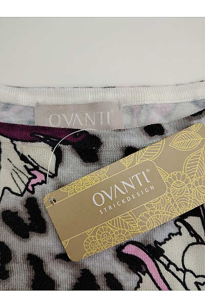 OVANTI Dámská halenka s krátkým rukávem a květinovým zvířecím vzorem Velikost DE 46 | OVANTI | obrázek 4