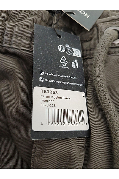 URBAN CLASSICS Pánské khaki cargo jogger kalhoty s kapsami Vel. L | URBAN CLASSICS | obrázek 7