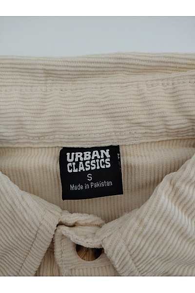 URBAN CLASSICS Béžová manšestrová košilová bunda oversize Vel. S | URBAN CLASSICS | obrázek 5