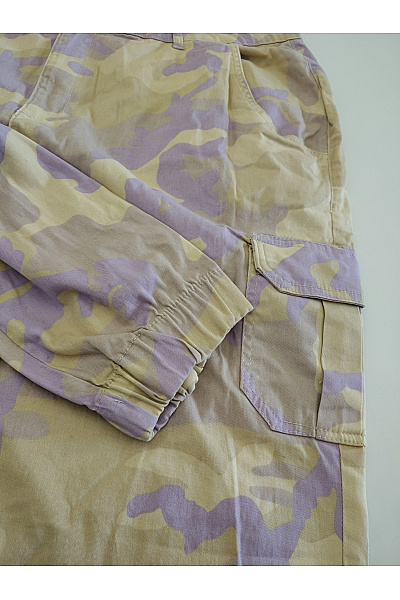 URBAN CLASSICS Bavlněné maskáčové cargo jogger kalhoty s kapsami Vel. 33 | URBAN CLASSICS | obrázek 6