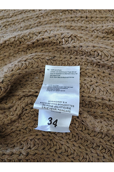 Jana Ina Hnědý pletený kardigan s copánkovým vzorem Vel. 34 | Jana Ina | obrázek 9